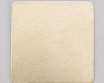 Brass Square 1-1/16"  24ga PKG of 6 Great Stamping Accessory