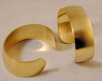 Domed Brass Bracelet Cuff Blanks For Jewelry Making .75 inch Pkg Of 2