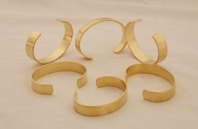 Set of 6 Brass Bracelet Cuff Blanks for Jewelry Making .5 Inch Etsy