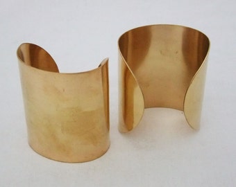 Brass Bracelet Cuff Blanks For Jewelry Making 3 inch Pkg Of 2