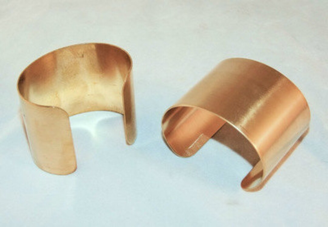 Brass Bracelet Cuff Blanks for Jewelry Making 2 Inch Pkg of 2 Etsy