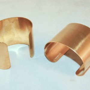 Brass Bracelet Cuff Blanks For Jewelry Making 2 inch Pkg Of 2