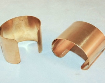 Brass Bracelet Cuff Blanks For Jewelry Making 2 inch Pkg Of 2