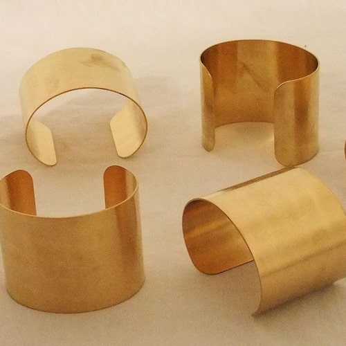 Lot de 6 ébauches de bracelets en laiton pour la fabrication de bijoux 5 cm