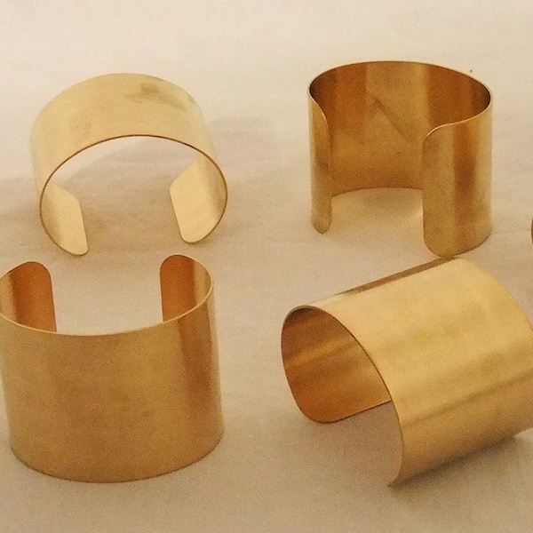 Set of 6 Brass Bracelet Cuff Blanks For Jewelry Making 2 inch