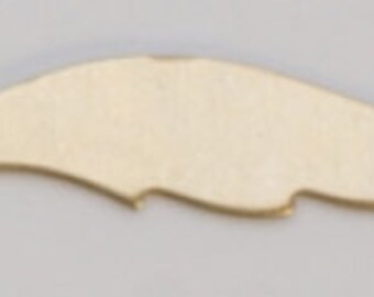 Brass Feather 1" 24ga PKG of 6 Great Stamping Accessory