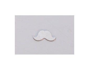 Nickel Silver Small Mustache 12.5mm x 6mm 24ga PKG of 6