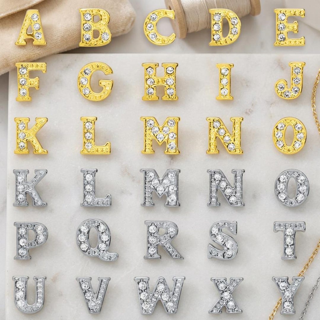 20 Pcs Alphabet Letter Charms, Alloy Openable Locket Pendant for ...