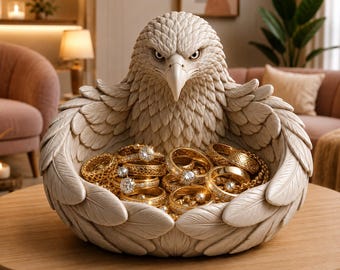 Adler Schmuck Schale STL, Adler Ring Halter 3D Druck, Schmuckschale STL, Schmuck Schale STL, Sofort Download Datei