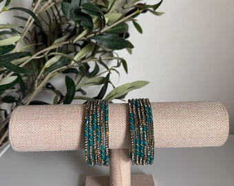 Trending Kasjmier glazen armbanden, maat 2,8 "