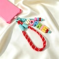 Personalized Colorful Name Letter phone Charms, Custom Minimalist Style Phone Strap, Cute Beaded phone charms For Birthday Gift