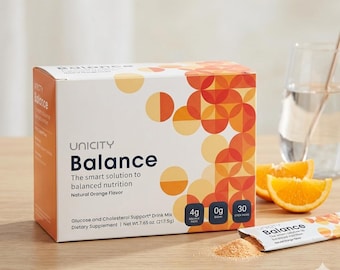 Unicity Balance Orange Drink Mix Pack 2 szt. | Glukoza, wsparcie cholesterolu, błonnik (30 saszetek)