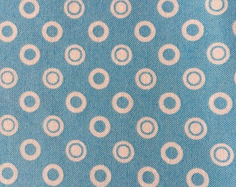 Blue and White Dots Fabric Fat Quarter quilting cotton