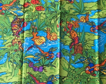 Slugs and Bugs Fabric Design by Rob Appel for Telegraph Half Yard