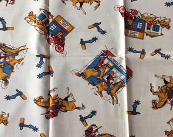 Wild West Cow Boy Town Fat Quarter Cotton Fabric