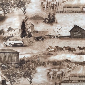 Dust Santa Fe trail Jo Ann Fabric Scenic half yard Sepia color