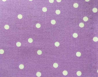 Purple White Dots Fabric Fat Quarter quilting cotton