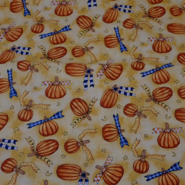 Pumpkin Hollow by Diane Knott Clothworks Quilting Cotton half yard Fall Festival Primitive Country fabric