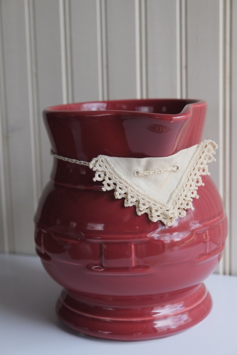RARE Drip Catcher for Drink Pitcher Hand Made Tatting on Linen Etsy
