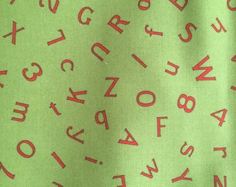 Alphabet Wee play Moda Sandy Klop Green Red Letters American Jane