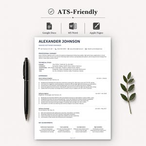Zukunftsfähiges Tech-Lebenslauf-Paket: Moderne, professionelle Karrierevorlage (ATS-optimiert) – Download