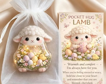 Ostern Tasche Umarmung Geschenk, Light Up Lamm Häschen Küken Kreuz Andenken