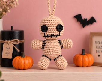 Voodoo Doll Crochet Pattern, Amigurumi Pattern, Voodoo Doll Crochet, Halloween Amigurumi, Gothic Crochet, Halloween Pattern, Spooky Doll PDF