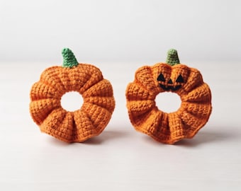 Crochet Pumpkin Scrunchie Pattern, Halloween Hair Accessory PDF, Fall Hair Scrunchie Tutorial, Crochet Pattern, Easy Beginner Pattern