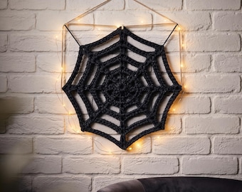 Crochet Spider Web Garland Pattern PDF, Halloween Crochet Pattern, Spooky Crochet Decor, Gothic Crochet, Spiderweb Pattern, Halloween Decor
