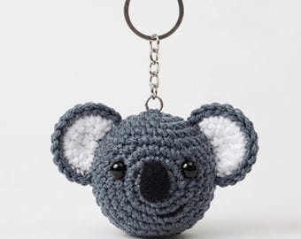 Koala Crochet Pattern PDF, Amigurumi Koala Keychain Tutorial, Koala Amigurumi, Stuffed Koala, Crochet Animal, Beginner Crochet Pattern