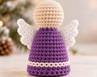 Crochet Angel Ornament Pattern | Christmas Crochet PDF | Beginner Amigurumi