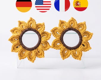 Crochet Hair Tie Pattern, Flower Hair Tie Crochet Pattern, Crochet Scrunchie PDF, Flower Scrunchie, Beginner Crochet, Hair Accessory Pattern