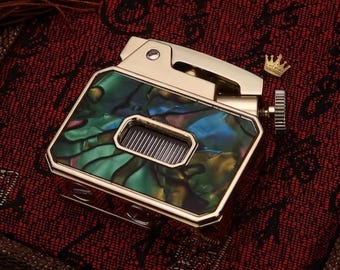 Encendedor vintage de lujo - Encendedor de trinchera recargable y resistente al viento - Regalo único para hombres, regalo para padrinos de boda, regalo de aniversario para el esposo