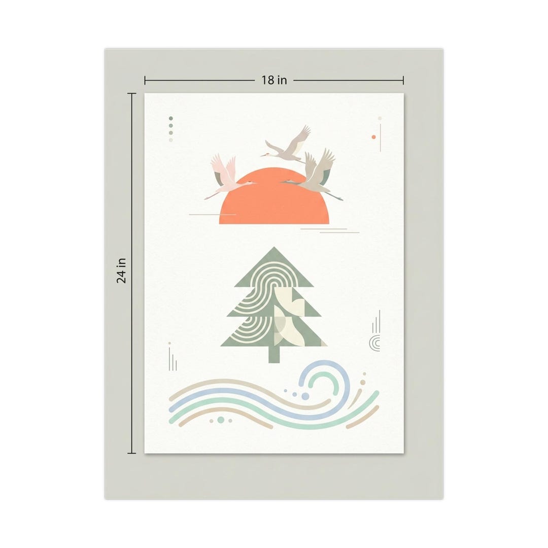 Tree Mini Poster Minimalist Sunset Tree Poster | Matte Poster - Etsy