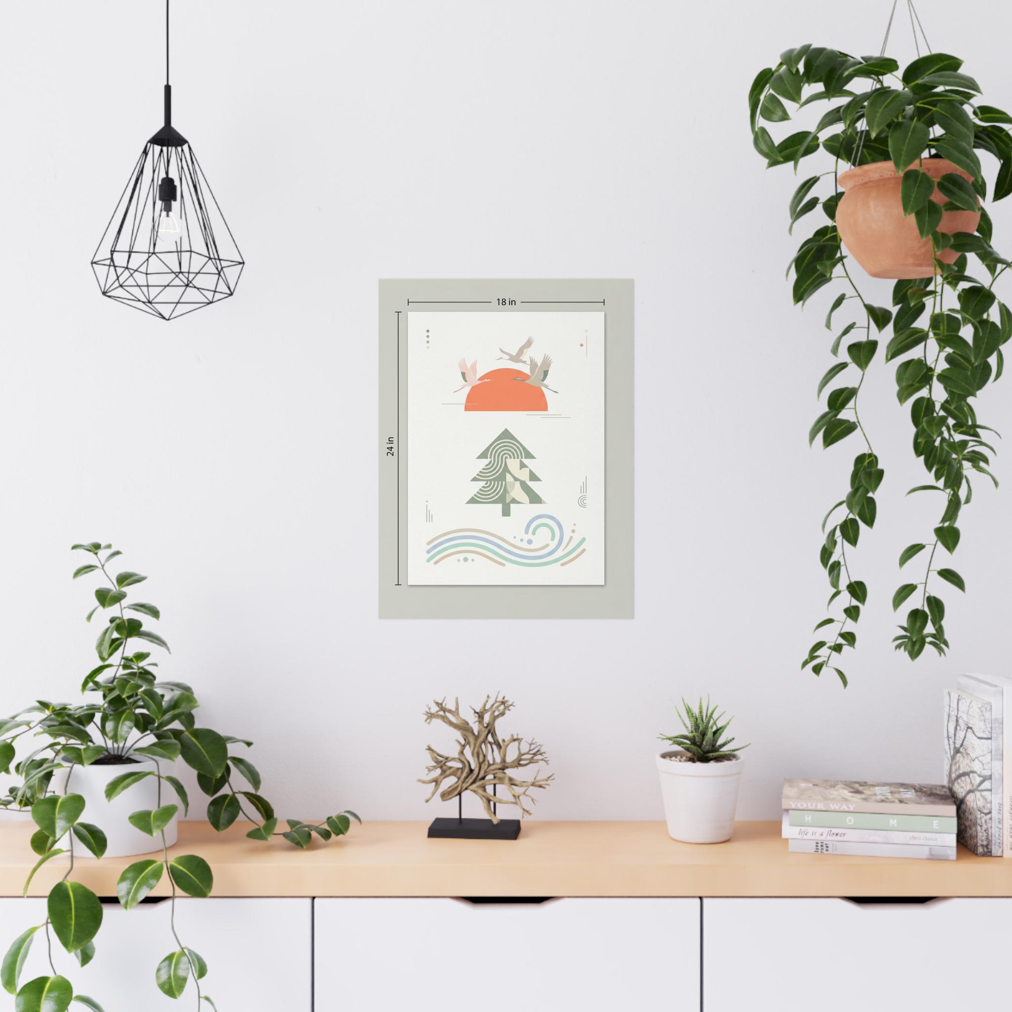 Sublime Tree Poster Minimalist Sunset Tree Poster | Matte Poster - Etsy