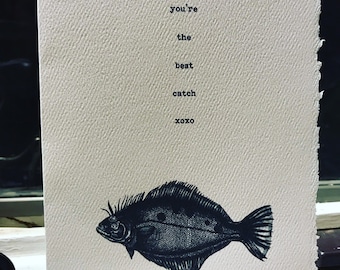fishing card, you the best catch [ valentines love ]