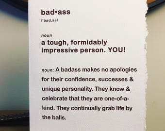 badass, bad.ass, du bist [ gute Gedanken ]