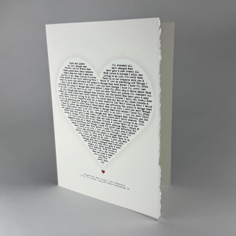 There are Places I Remember, The Beatles, Valentines day card, [ love cards, valentines day cards ] image 2