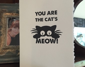 You Are the Cat’s Meow Card | Funny Cat Greeting Card | Cute Cat Lover Card | Cat Pun Card | Cat Birthday Card