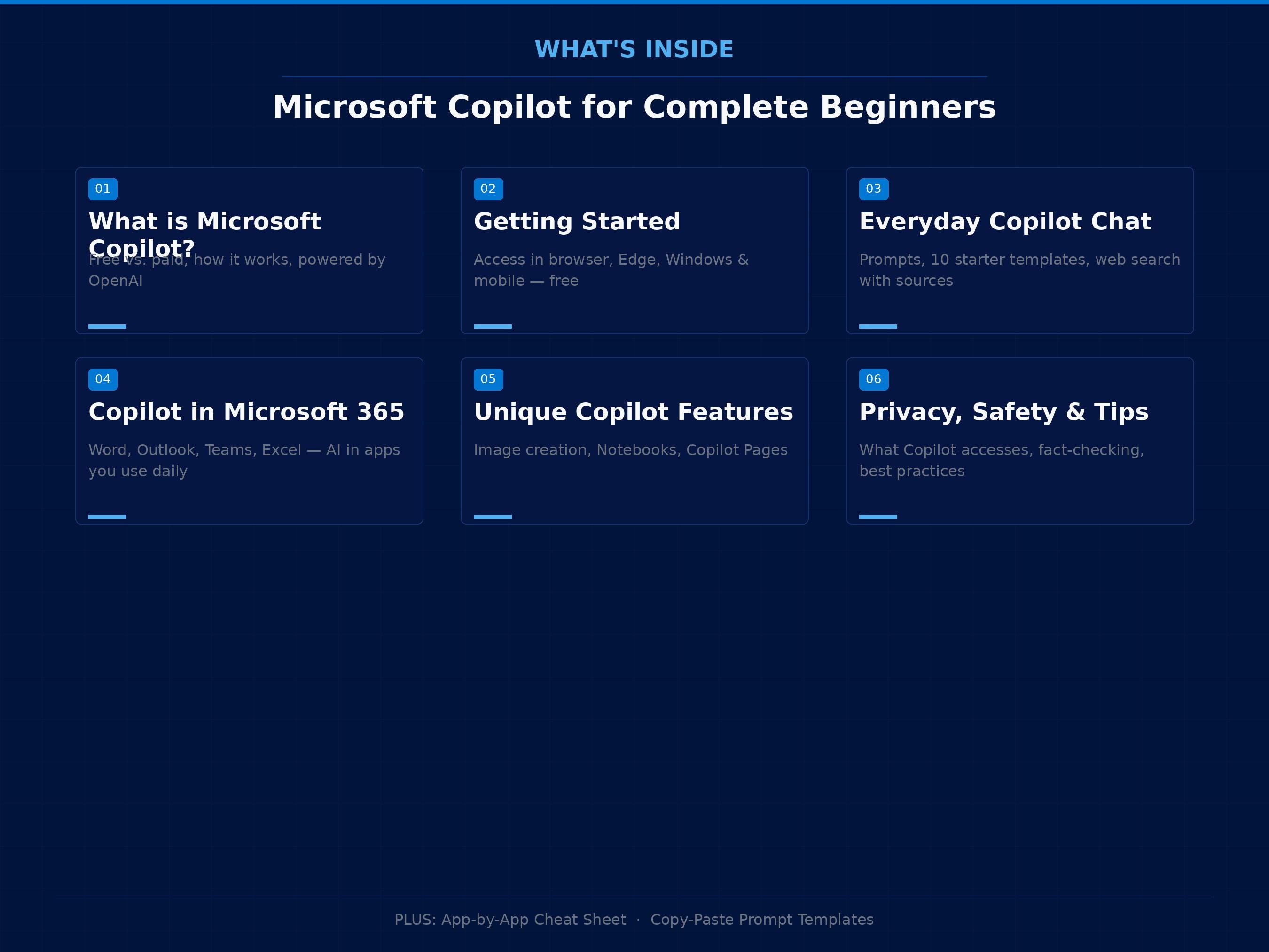 Microsoft Copilot Beginner Guide PDF | AI for Word Outlook Teams Excel ...