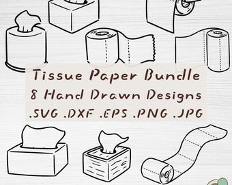Paquete de papel higiénico, SVG de contorno, archivos de corte de papel higiénico, uso comercial (descarga digital)