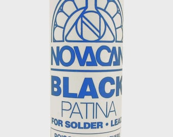 Novacan Black Patina For Lead Solder 8oz. - Stained Glass supplies