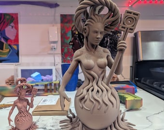 Gaia Mother Earth, Afrofuturist Mini Sculpture by Marcus Rosser