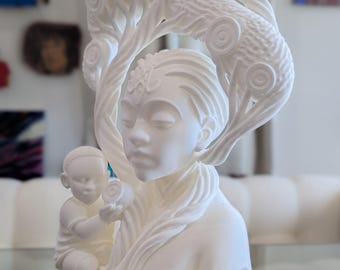 The Nurturer, Mother and Child Mini Sculpture by Marcus Rosser