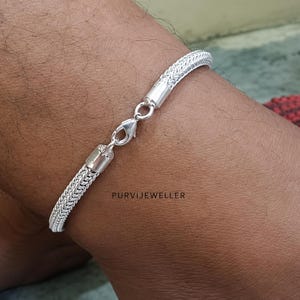 Handgefertigte Fußkettchen aus 925er Sterlingsilber mit Fuchsschwanzkette (Paar) | Minimalistische Payal-Fußkettchen – Geschenkidee für Fußschmuck