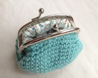 Crochet Pattern: Kisslock Coin Purse with Lining