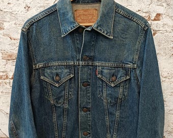 Vintage Levi's Type 3 Trucker Jacket, Size 40, 90s Blue Denim Coat