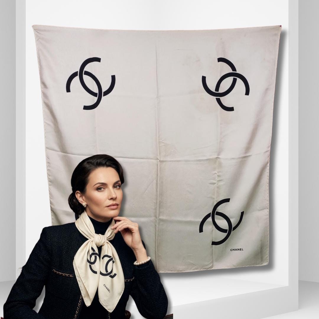 Large Chanel Scarf - Etsy