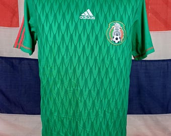 Vintage 90s Adidas Mexico National Team Football Jersey Shirt Size M Green