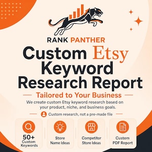 Etsy Keyword Research Report for your business, Custom 50+ Keywords List and Competitor Store Ideas According to your Need.